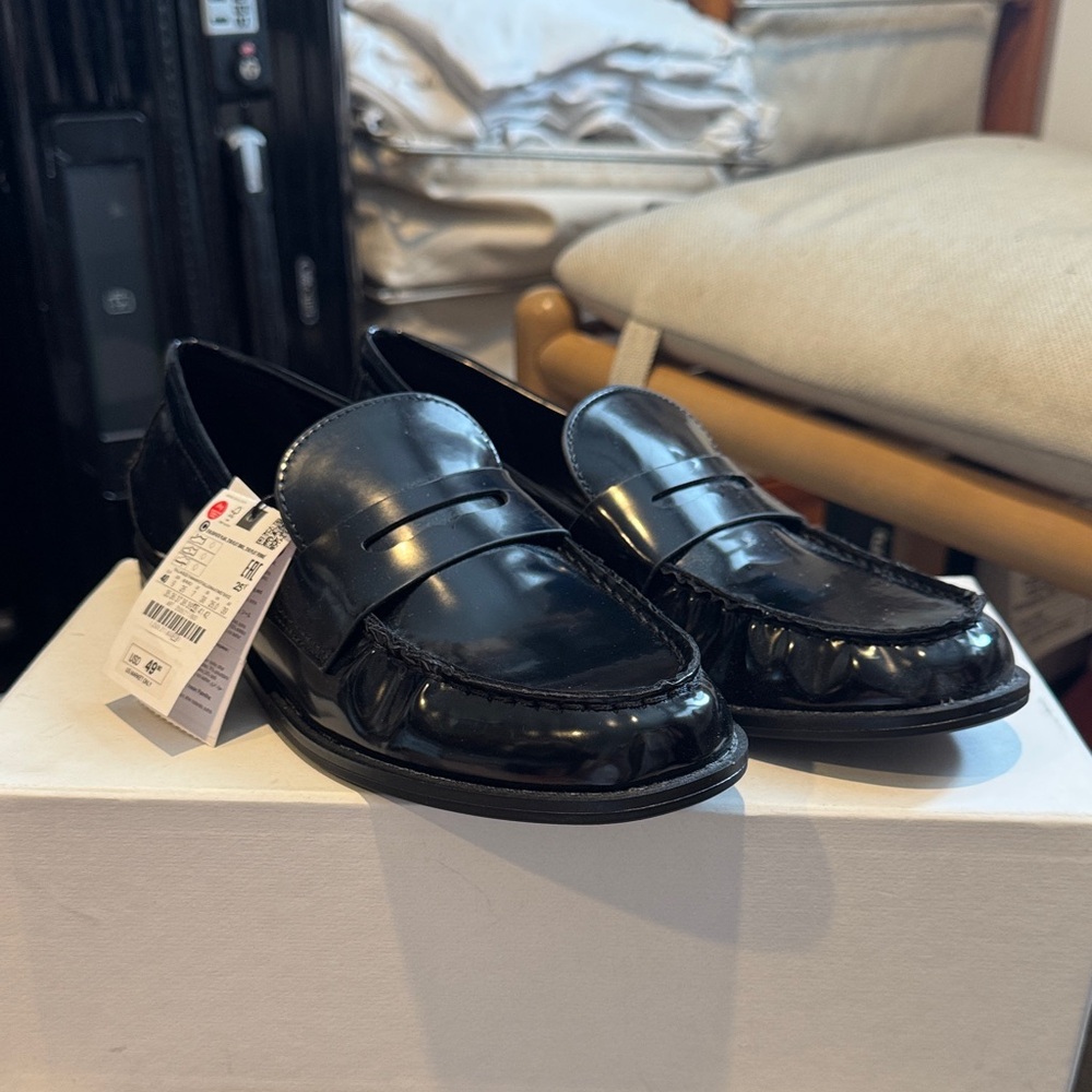 Zara black loafers